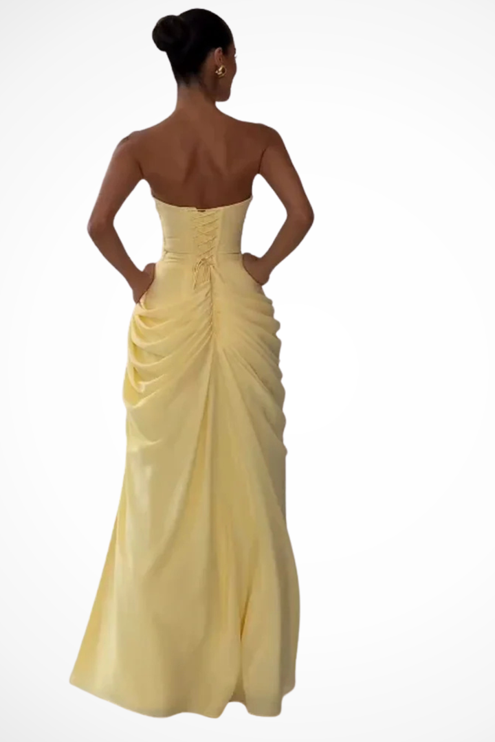 Hadley Strapless Slit Maxi Dress
