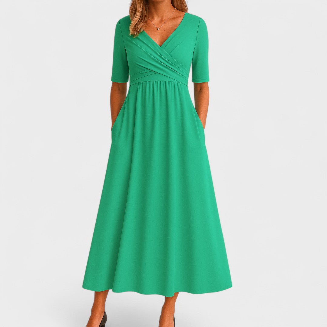 Peyton Wrap Midi Dress