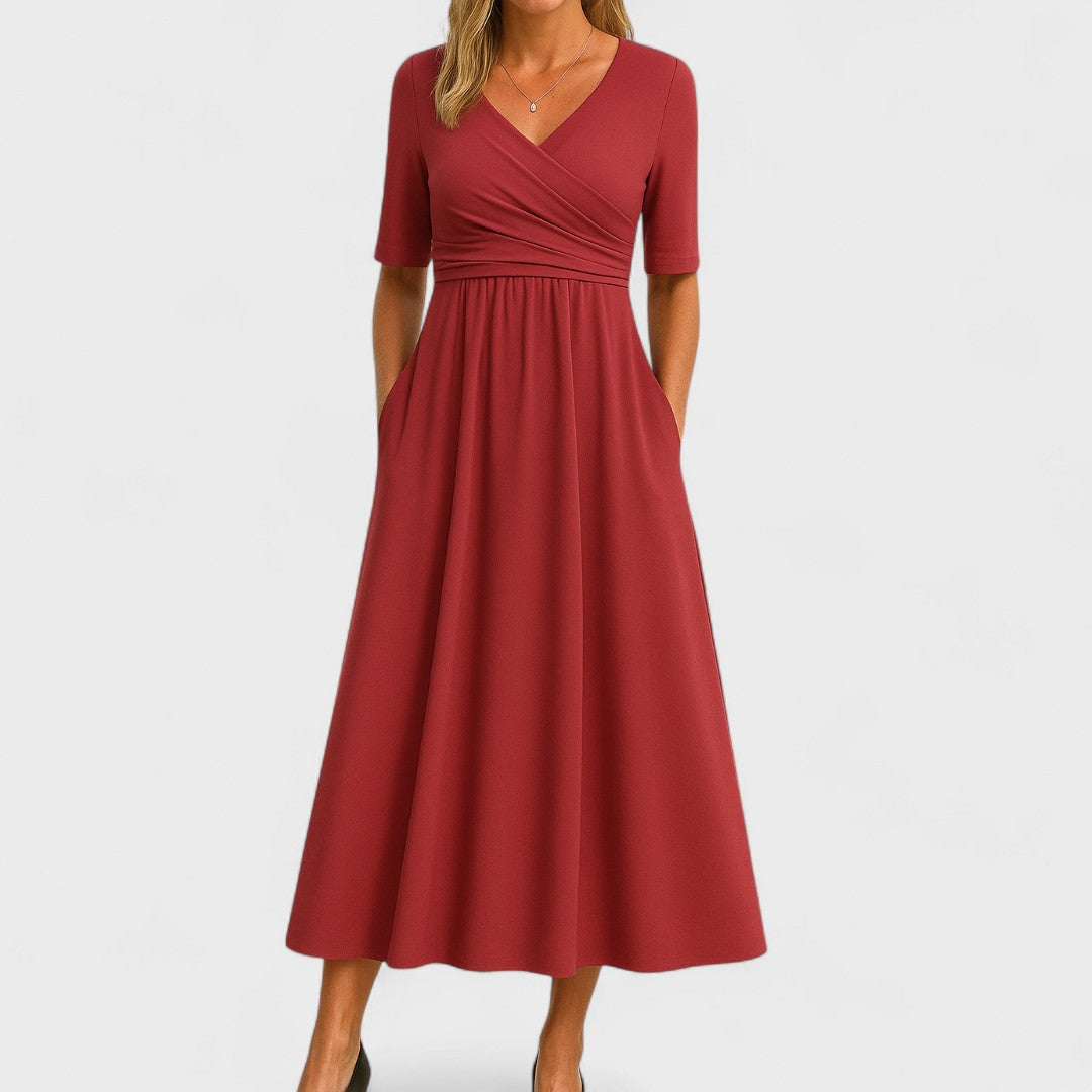 Peyton Wrap Midi Dress