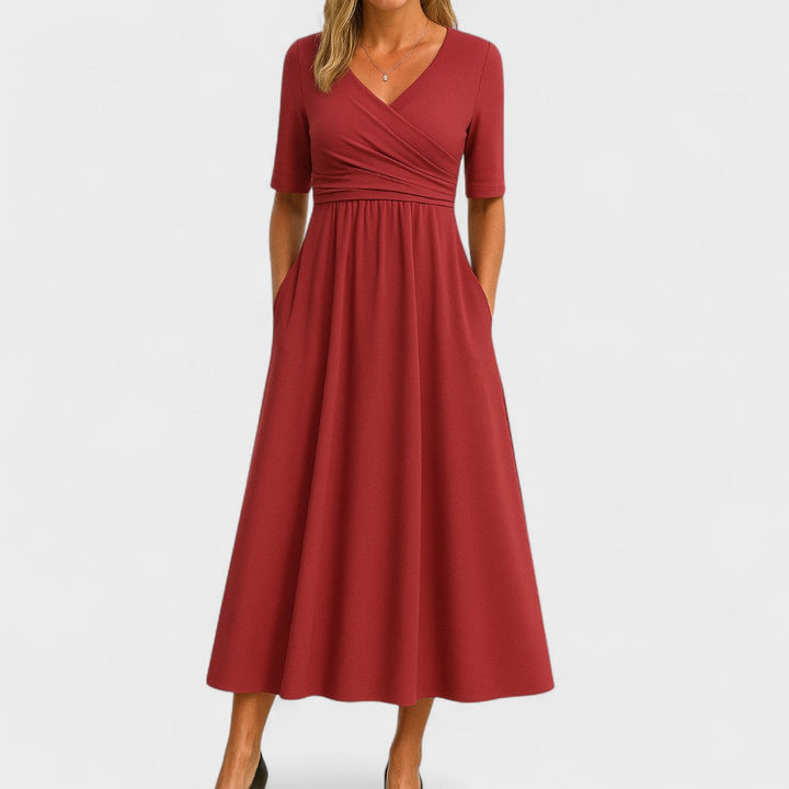 Peyton Wrap Midi Dress
