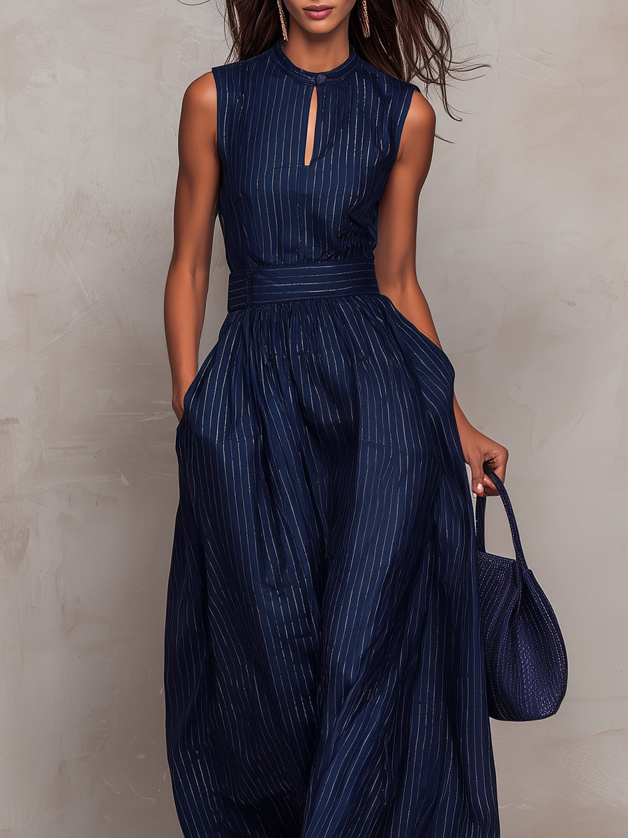 Nerissa Keyhole Neck Wide Leg Jumpsuit