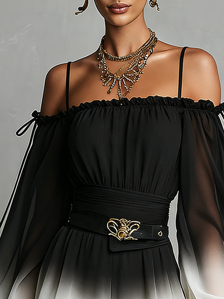 Soraya Off Shoulder Belted Romper