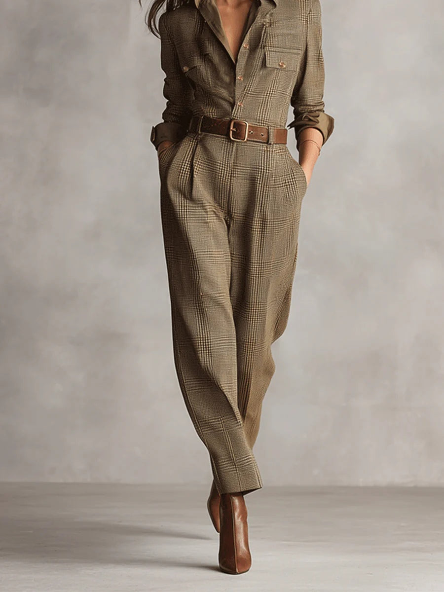 Tesni Belted Tailored Jumpsuit