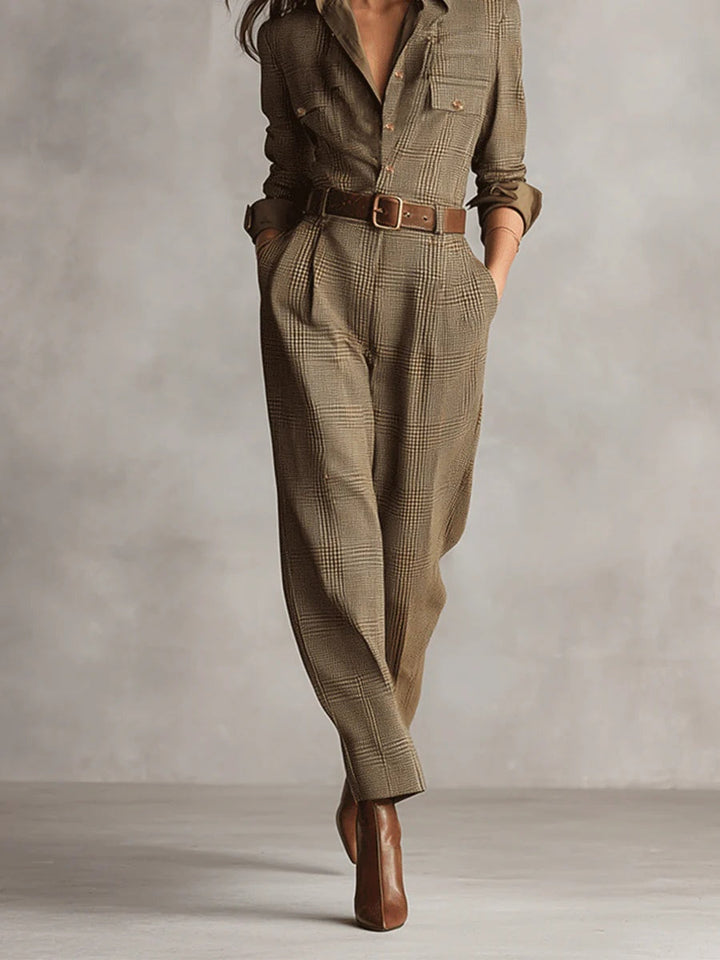 Tesni Belted Tailored Jumpsuit