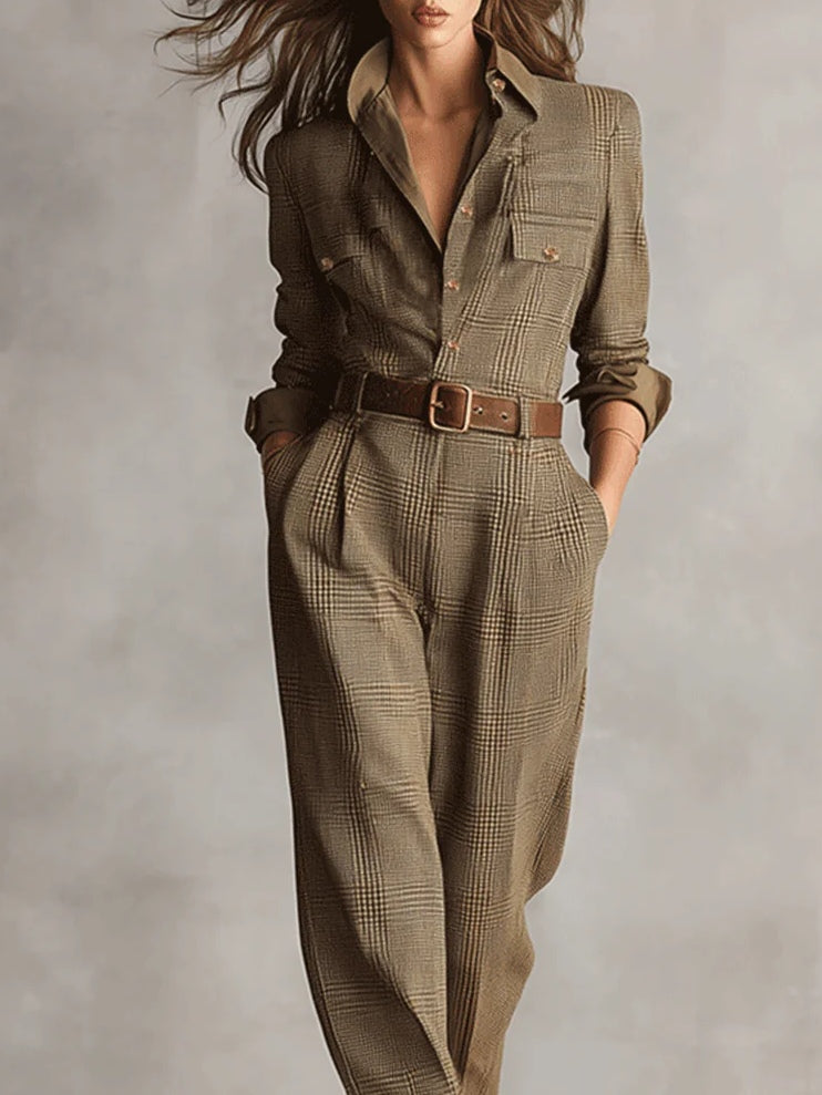 Tesni Belted Tailored Jumpsuit