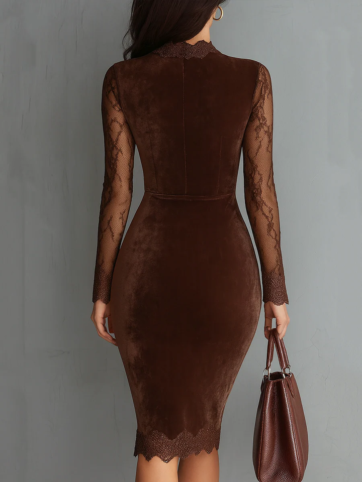 Sloane Lace Detail Bodycon Midi Dress