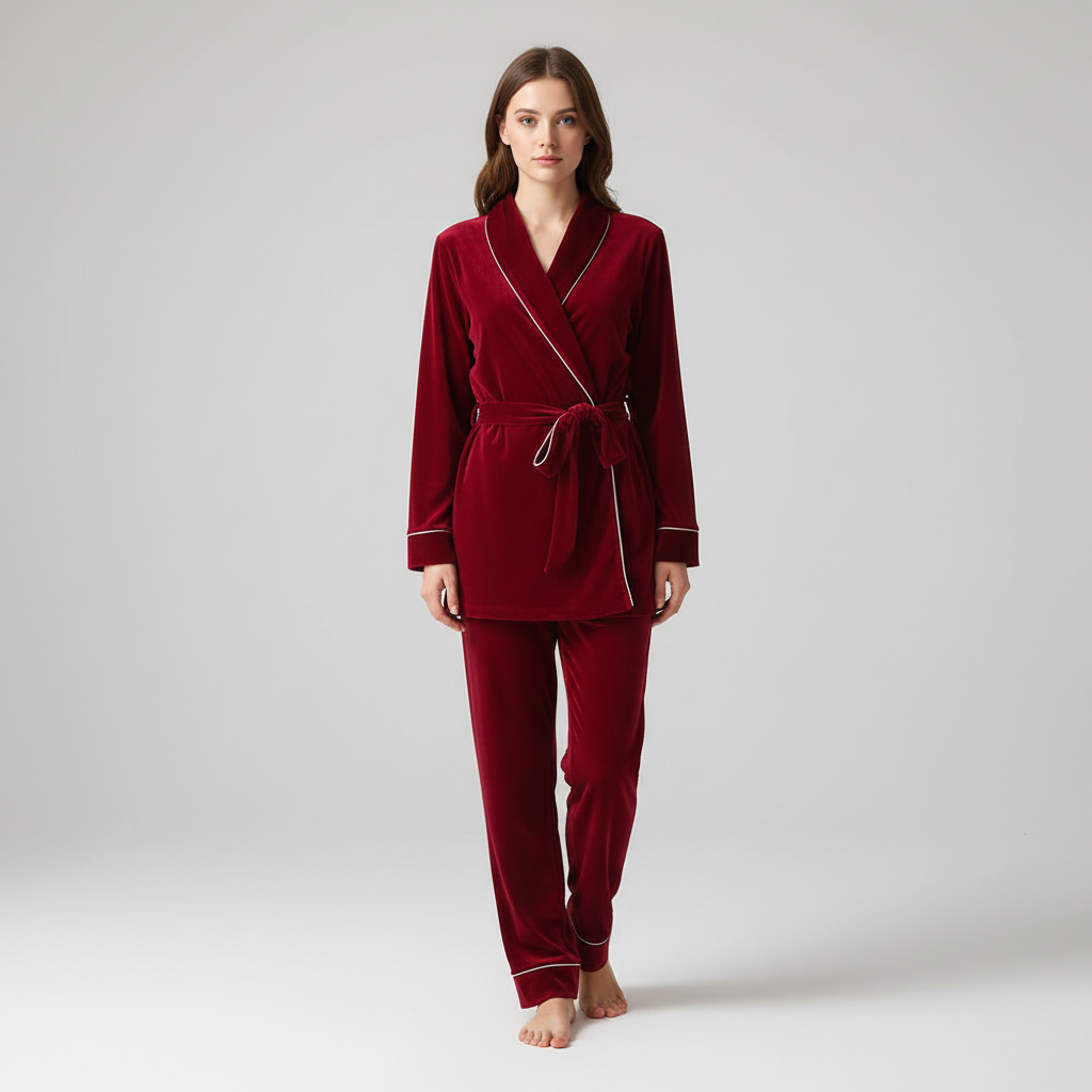 Emberly Wrap Pajama Set