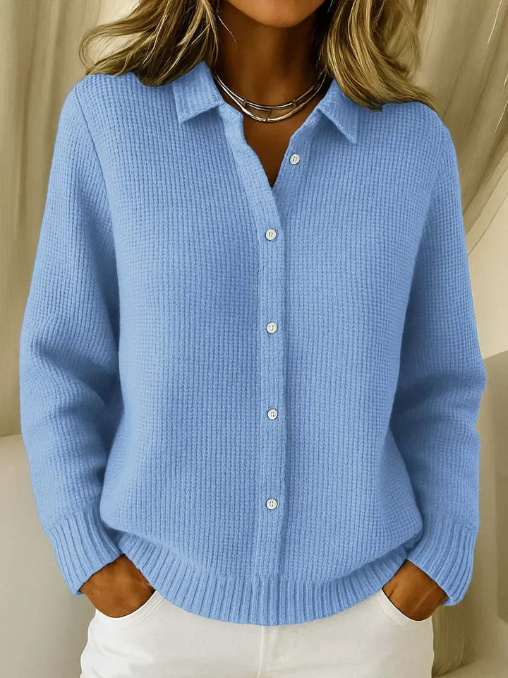 Rosetta Rib Texture Button Cardigan