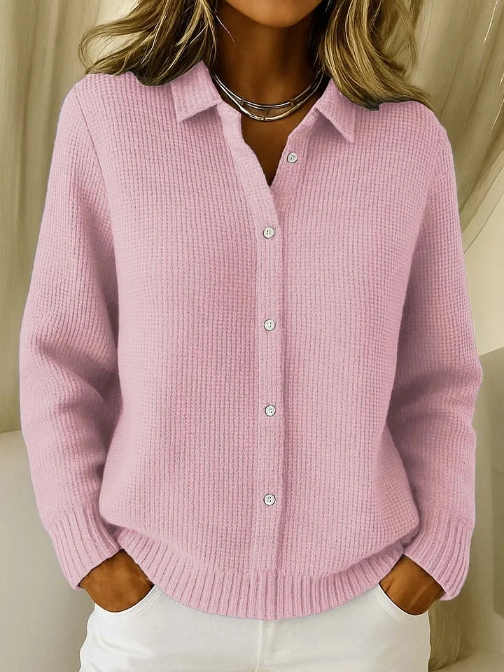 Rosetta Rib Texture Button Cardigan