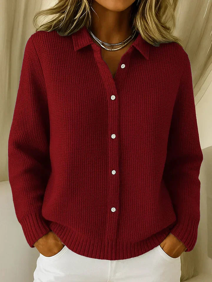 Rosetta Rib Texture Button Cardigan