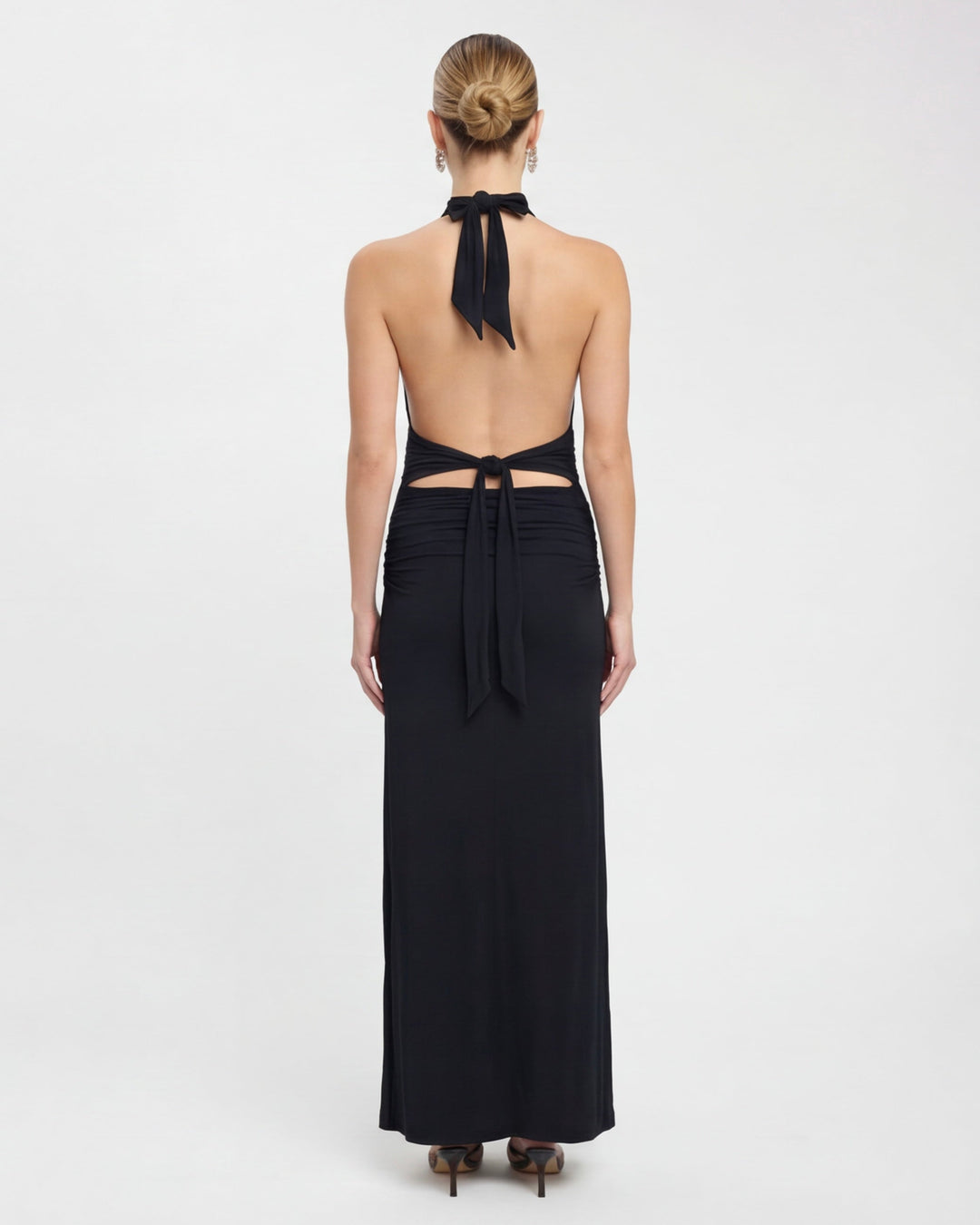 Amy Plunge Halter Maxi Dress