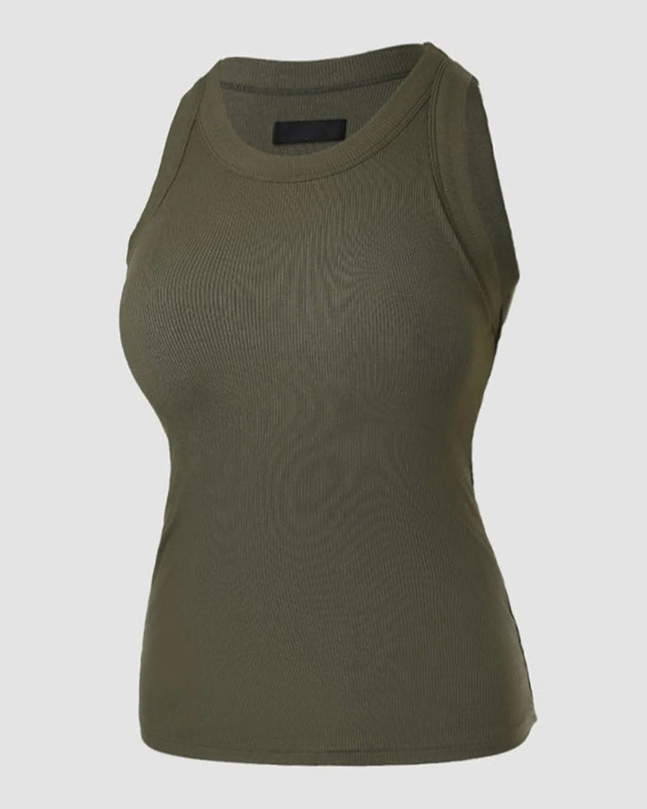 Jellie Ribbed Sleeveless Tank Top