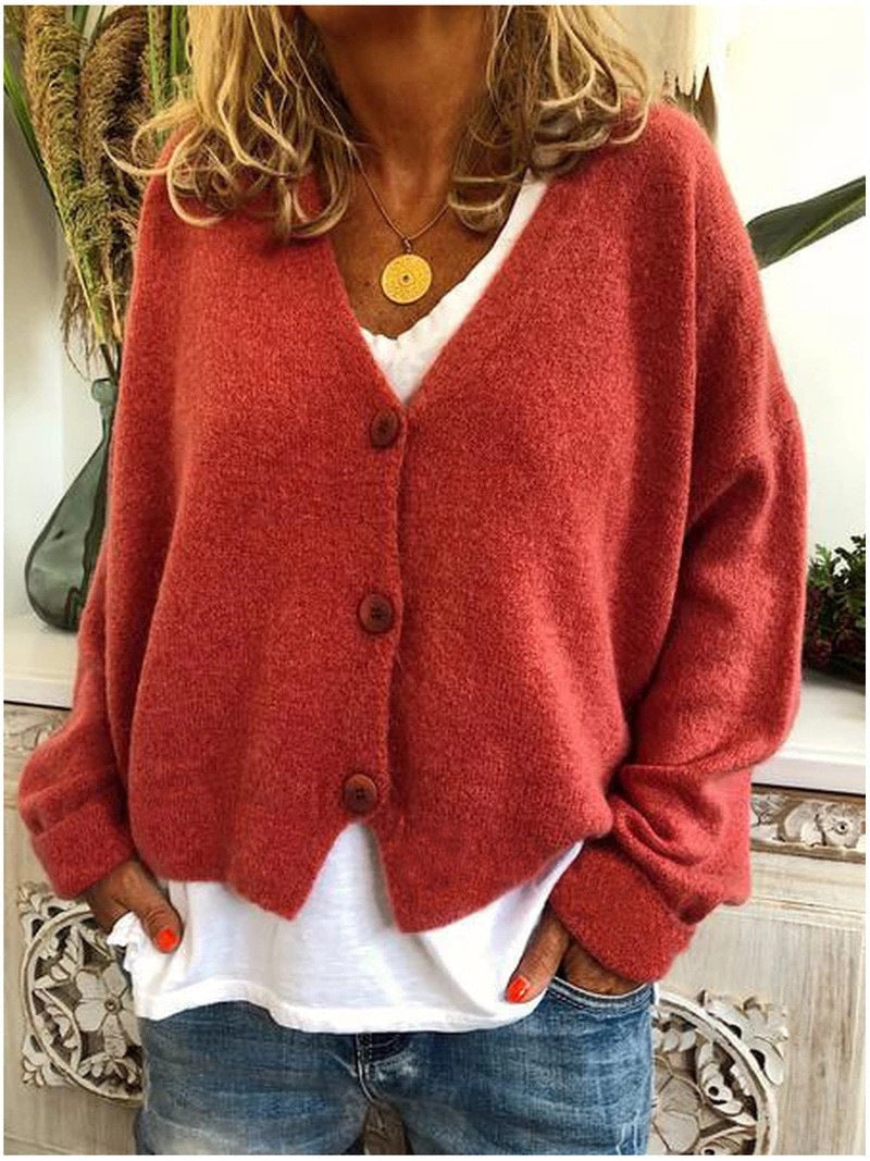 Rialta V-Neck Button Cardigan