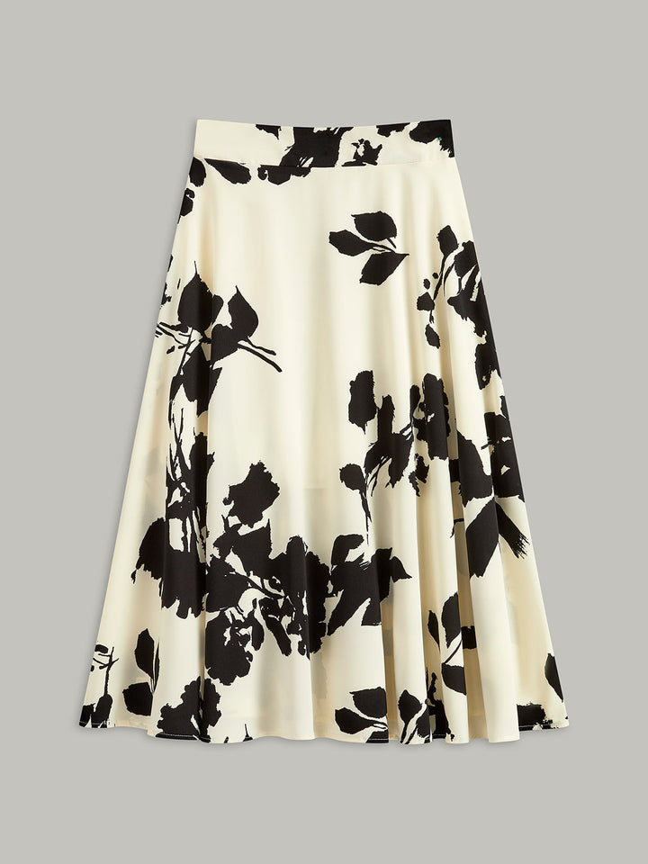 Joname Floral Satin Maxi Skirt