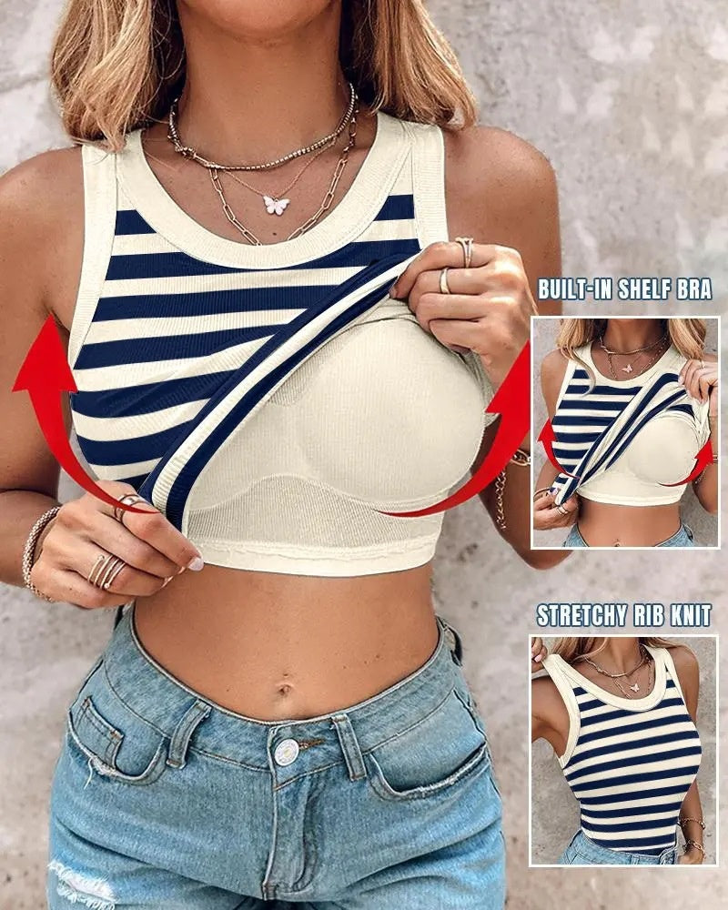 Jellie Ribbed Sleeveless Tank Top