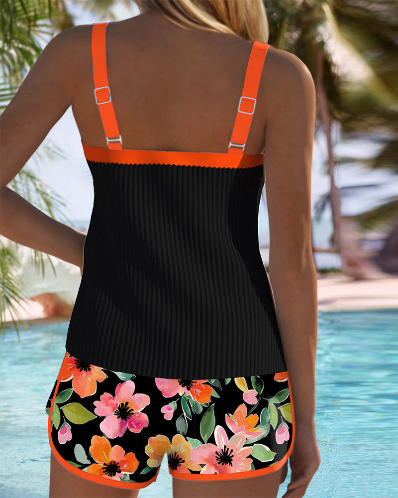 Anastasia Midnight Bloom Tankini Set