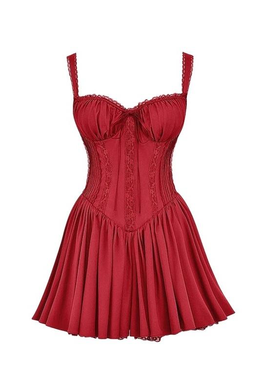 Belle Corset Style Fit and Flare Mini Dress