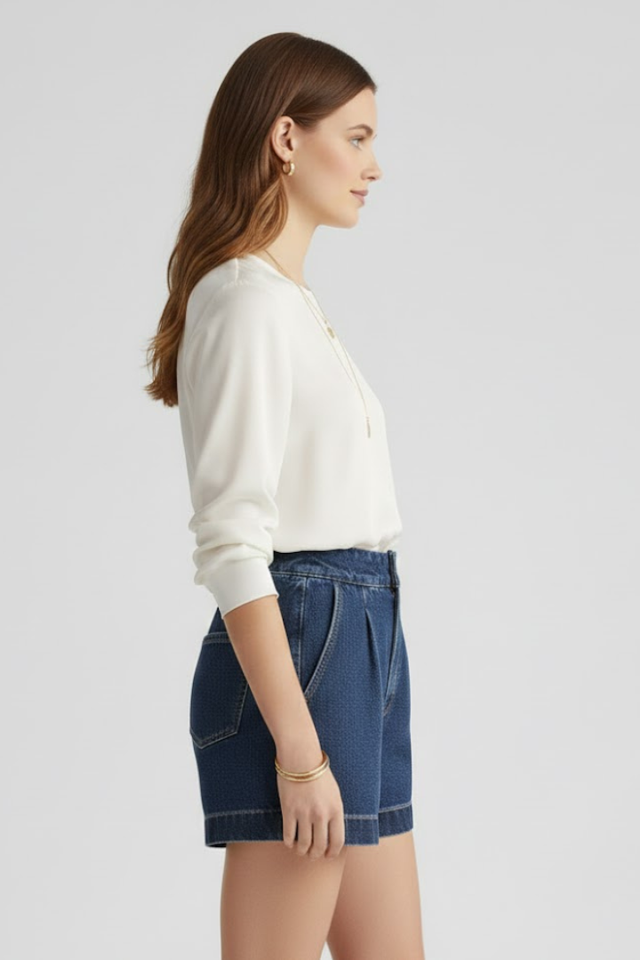 Danielle Tailored Denim Shorts