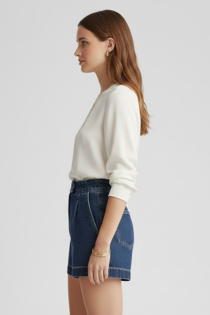 Danielle Tailored Denim Shorts