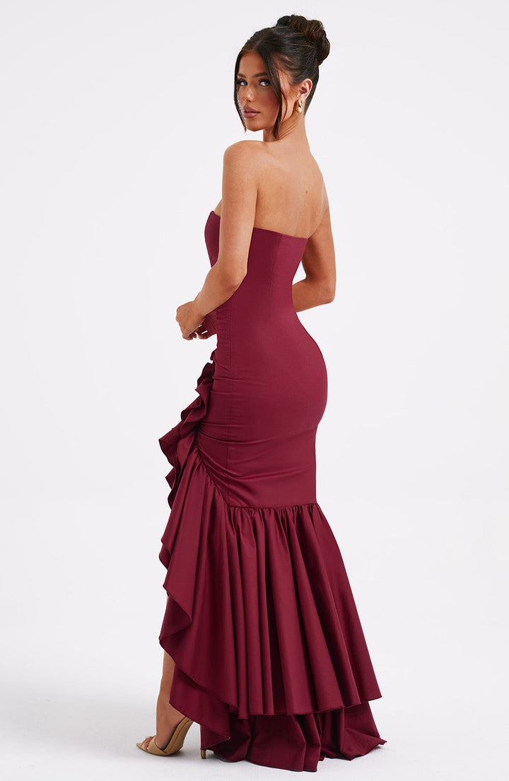 Kylie Ruffle Hem Maxi Dress