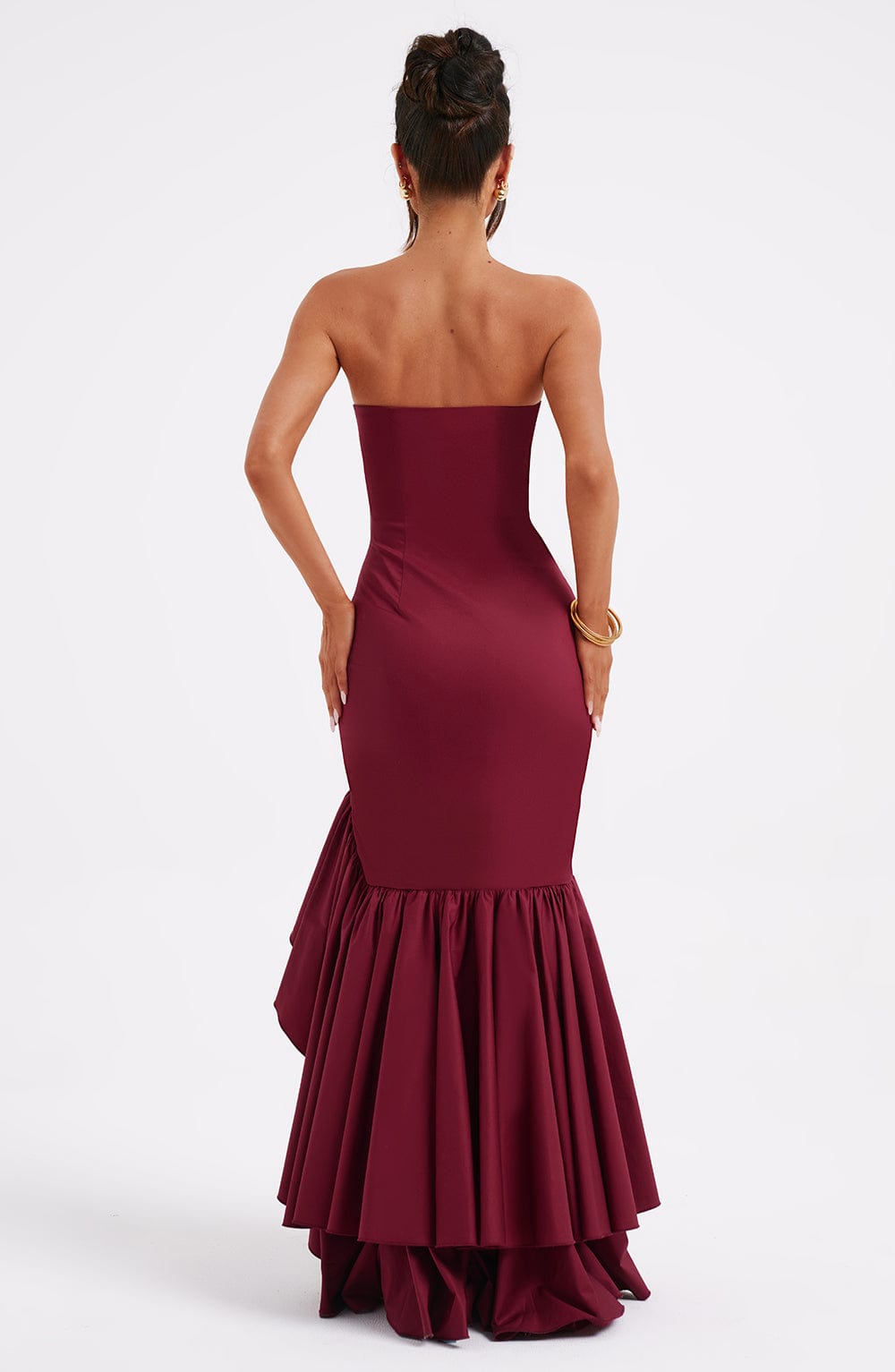Kylie Ruffle Hem Maxi Dress