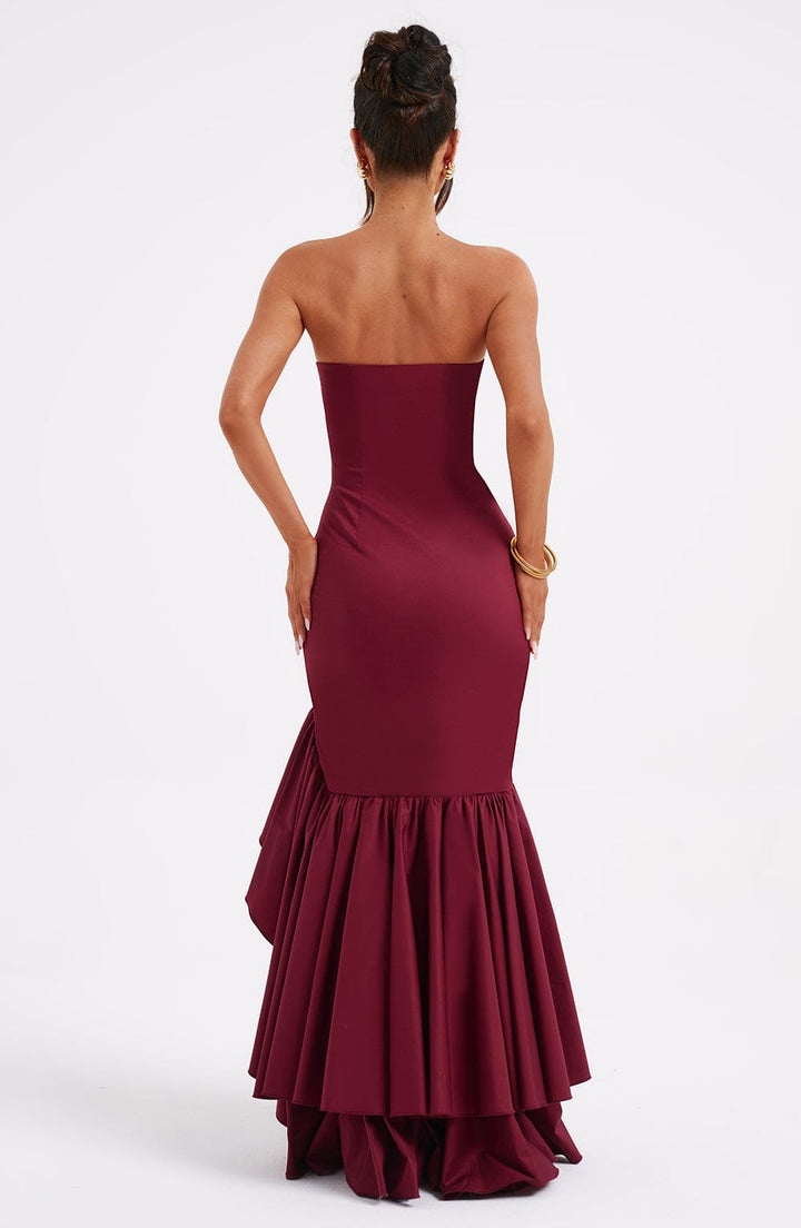 Kylie Ruffle Hem Maxi Dress