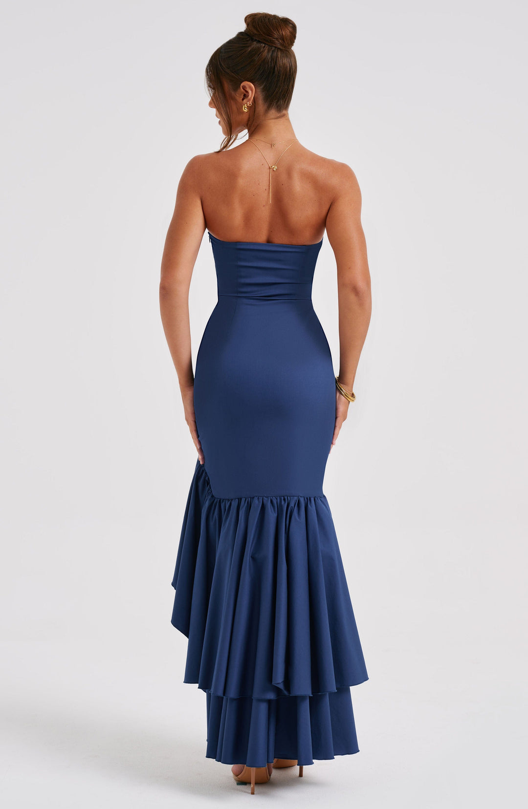 Carla Ruffle Hem Bandeau Maxi Dress