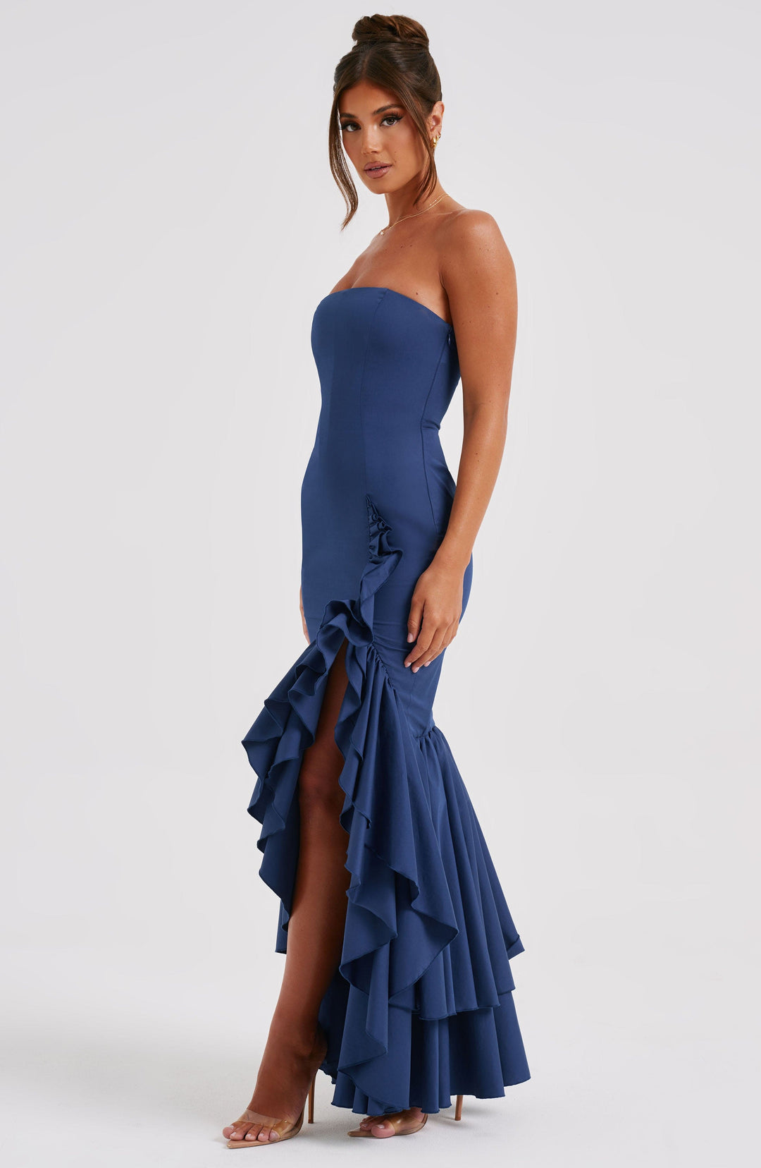 Carla Ruffle Hem Bandeau Maxi Dress