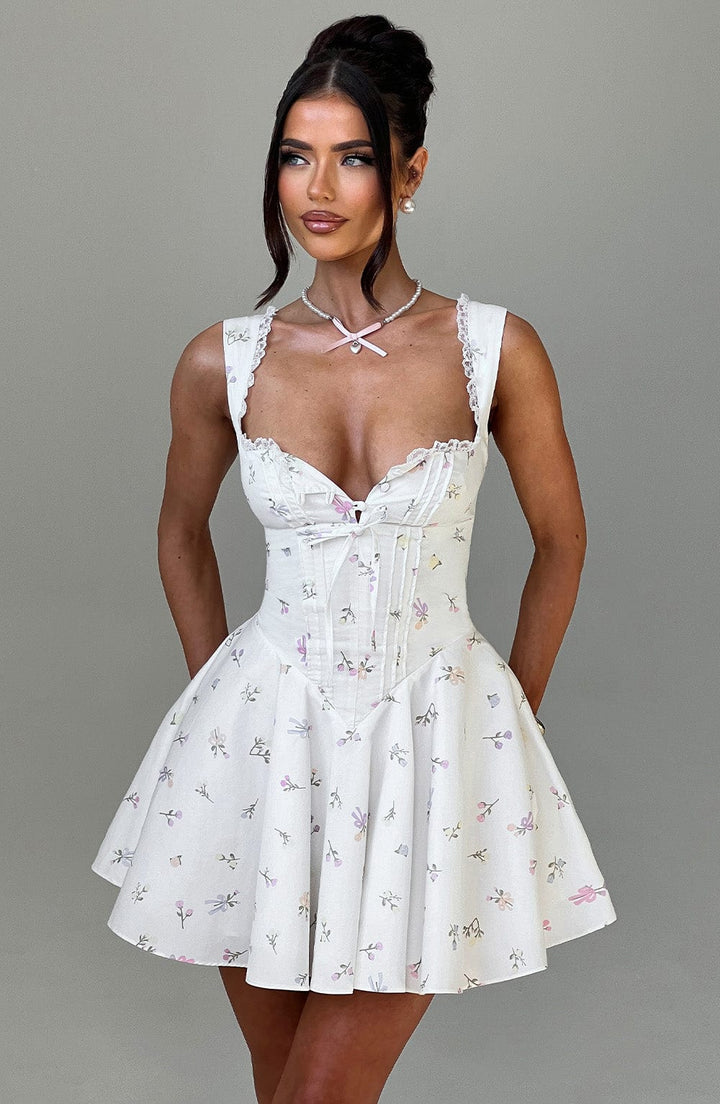 Grace Floral Corset Mini Dress