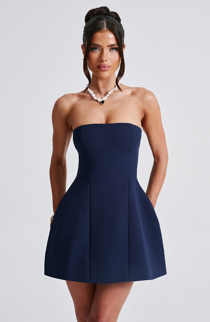 Aiza Structured Bandeau Mini Dress