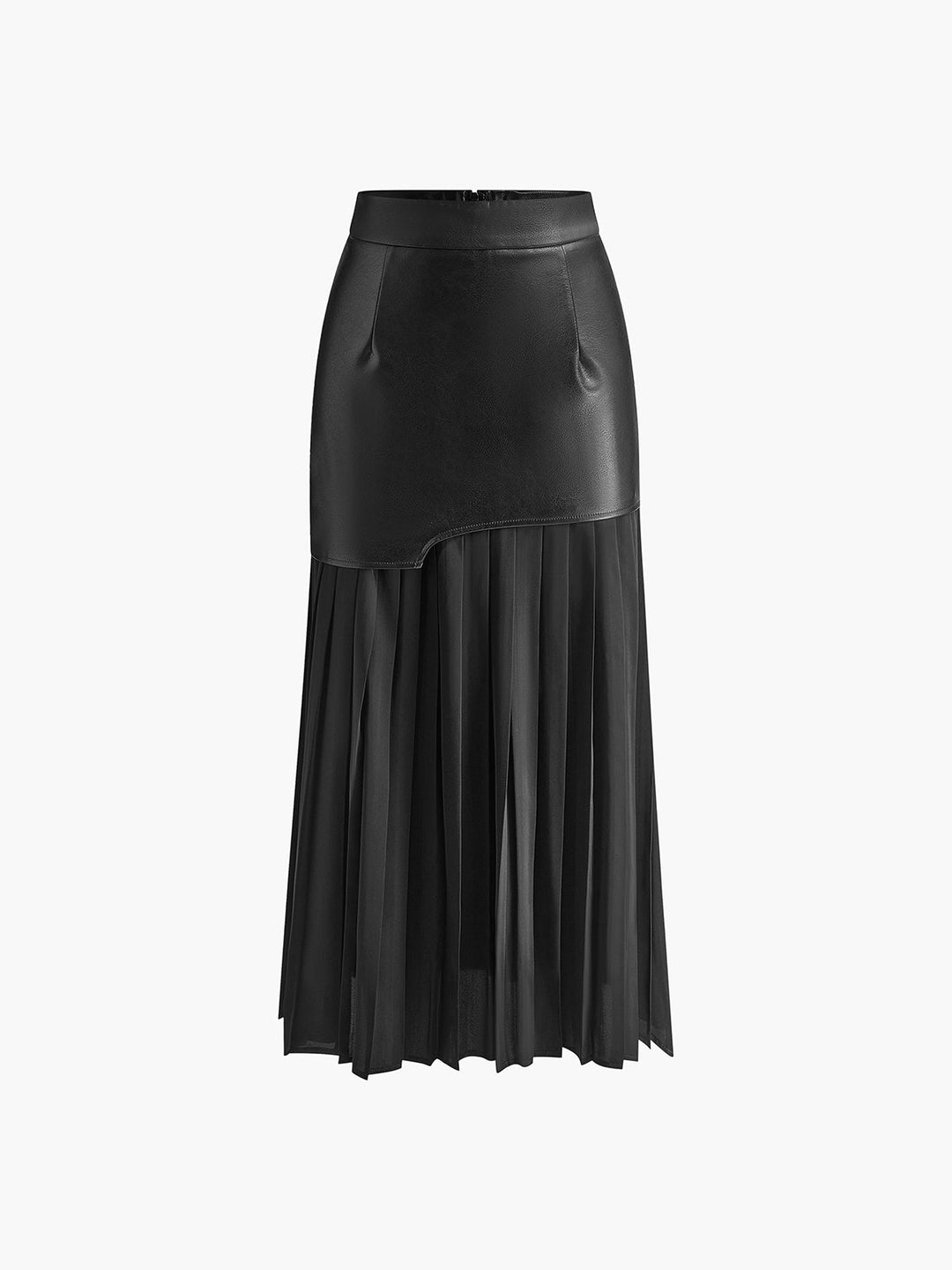 Arya Monochrome Pleated Midi Skirt