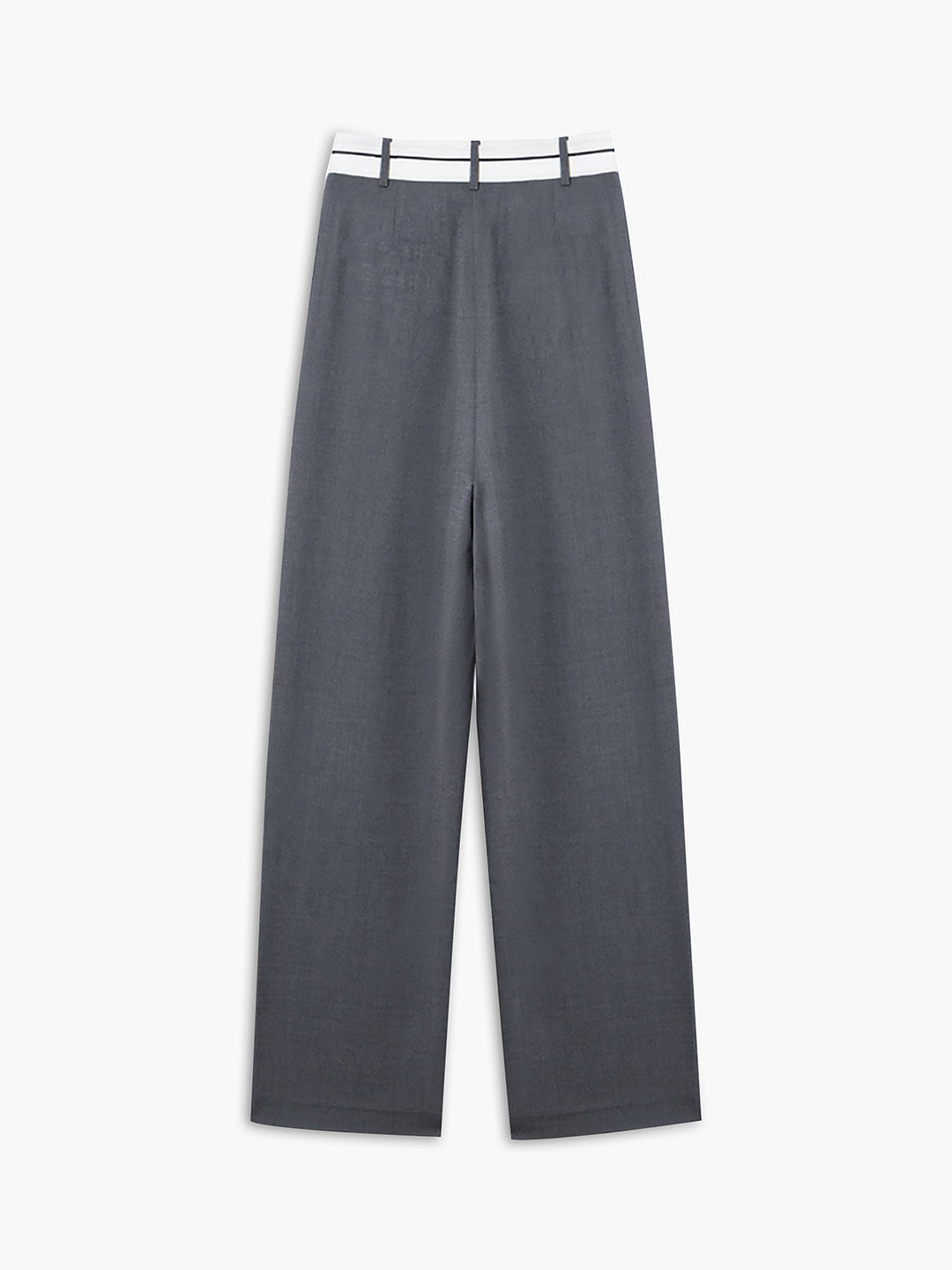 Eloise Contrast Waist Wide-Leg Trousers