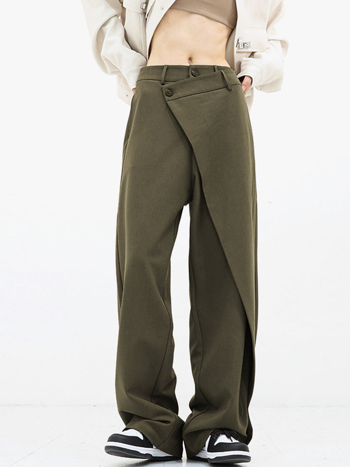 Iris Tailored Wrap Wide-Leg Trousers