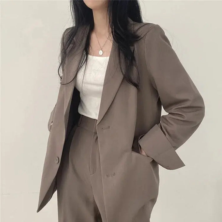 Katherine Essential Tailored Blazer & Wide-Leg Trouser Set