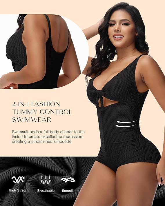 Brielle Tummy Control One-Piece Swimsuit