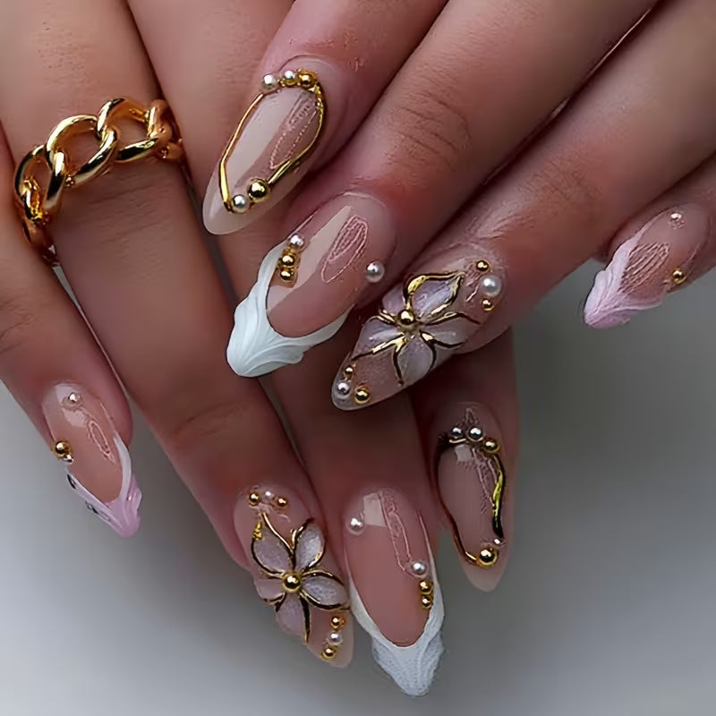 Blush Bloom French Press-On Nails