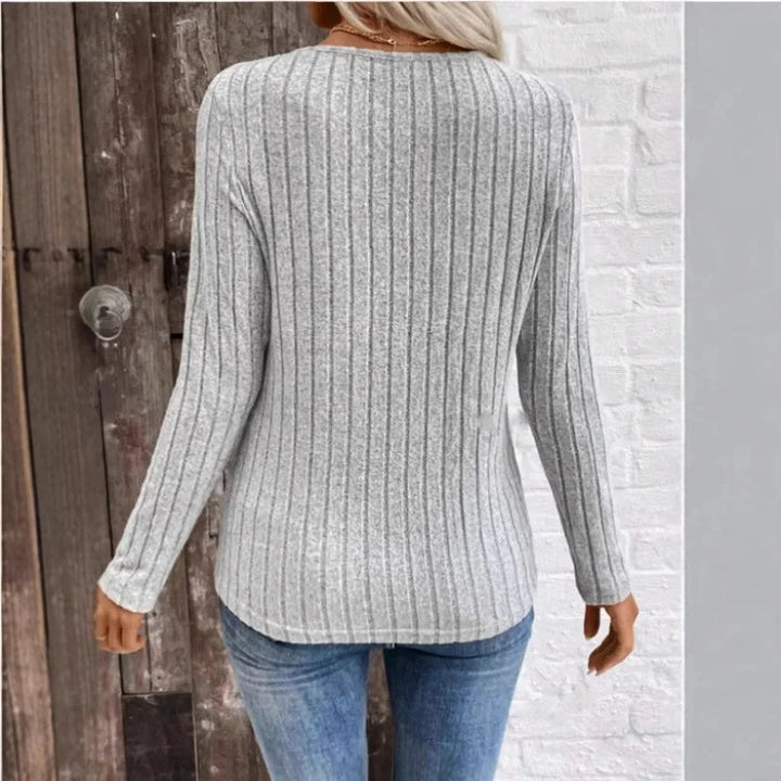 Jella Ribbed V-Neck Sweater