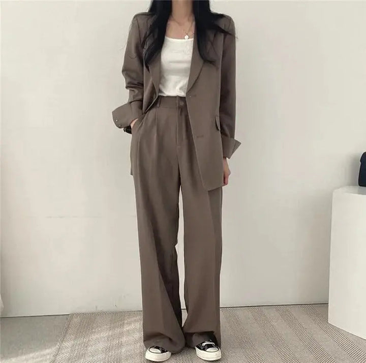 Katherine Essential Tailored Blazer & Wide-Leg Trouser Set