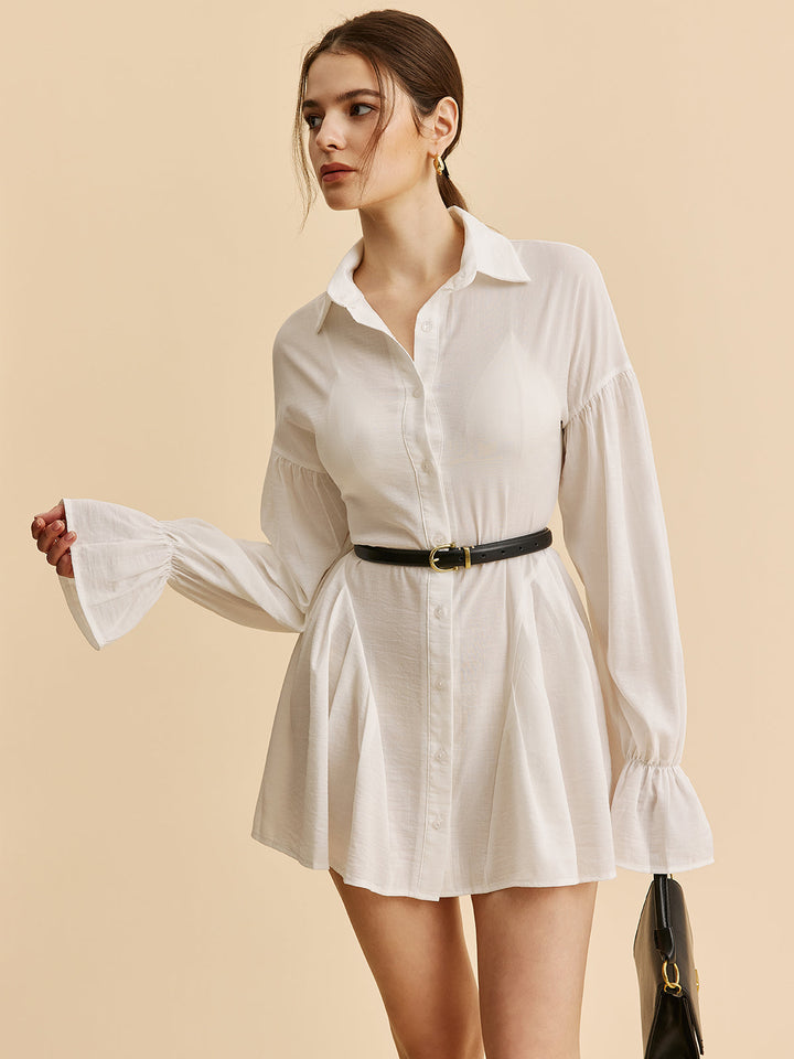 Clara Belted Shirt Mini Dress