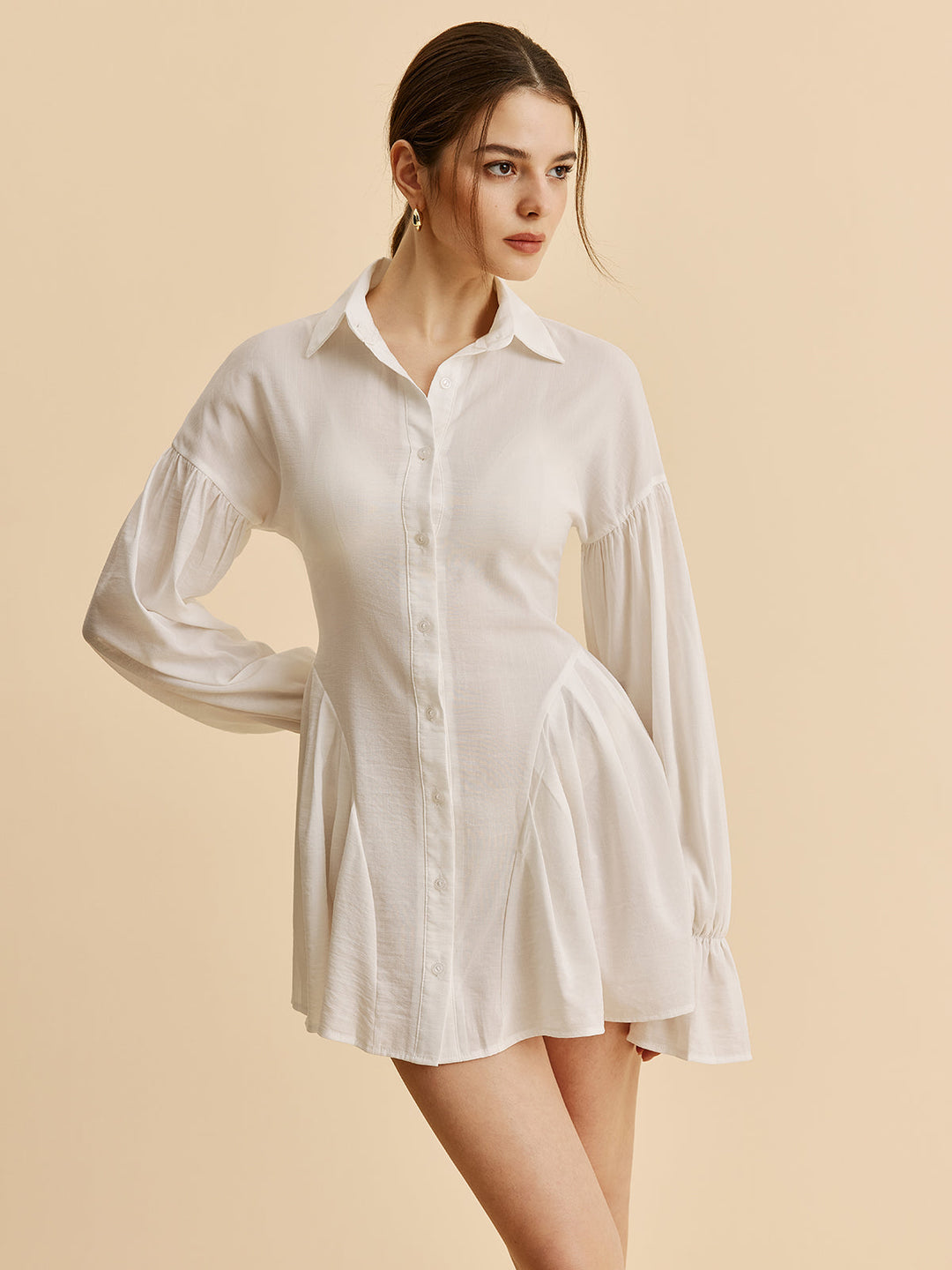 Clara Belted Shirt Mini Dress