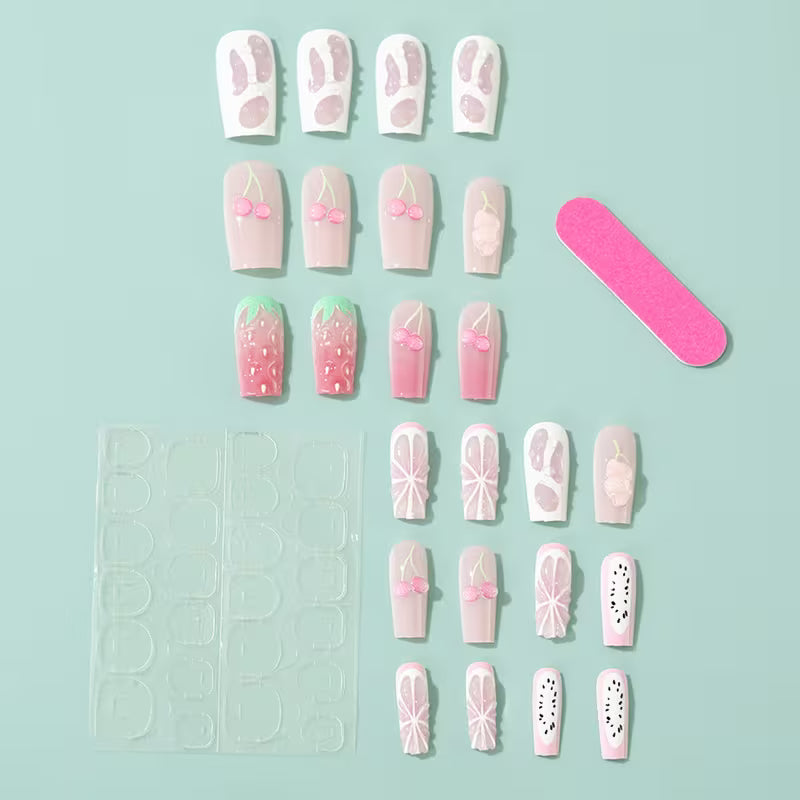 Berry Bloom Press-On Nails