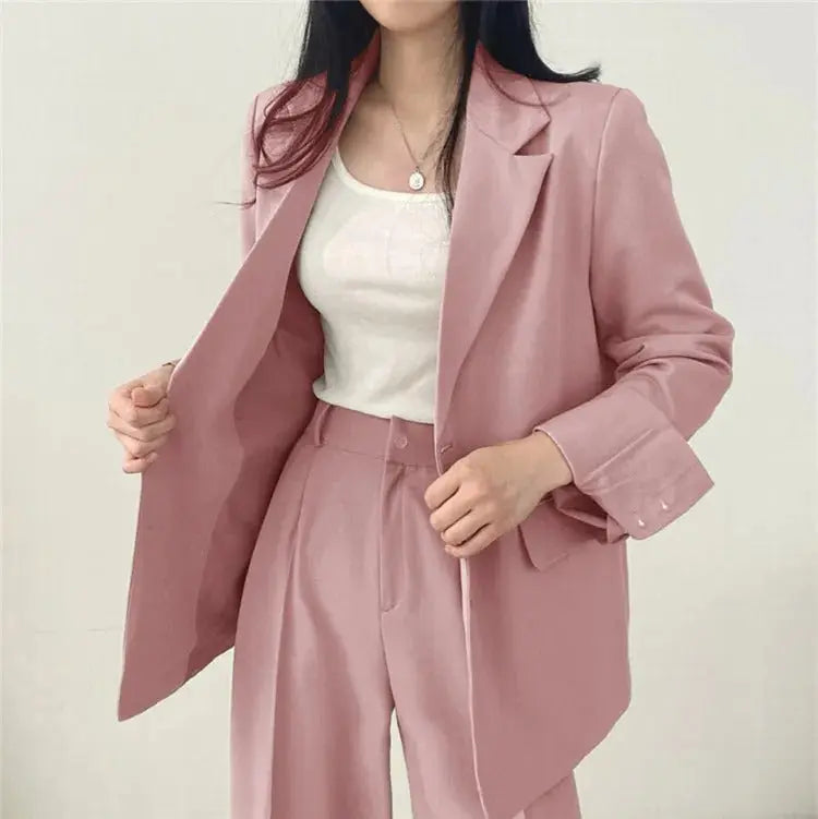 Katherine Essential Tailored Blazer & Wide-Leg Trouser Set