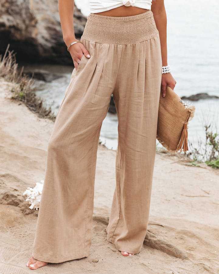 Susan Smocked Wide Leg Pants