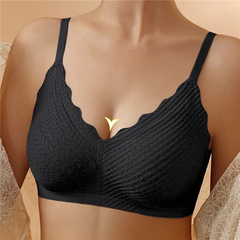 Daisy Lace Trim Seamless Bra