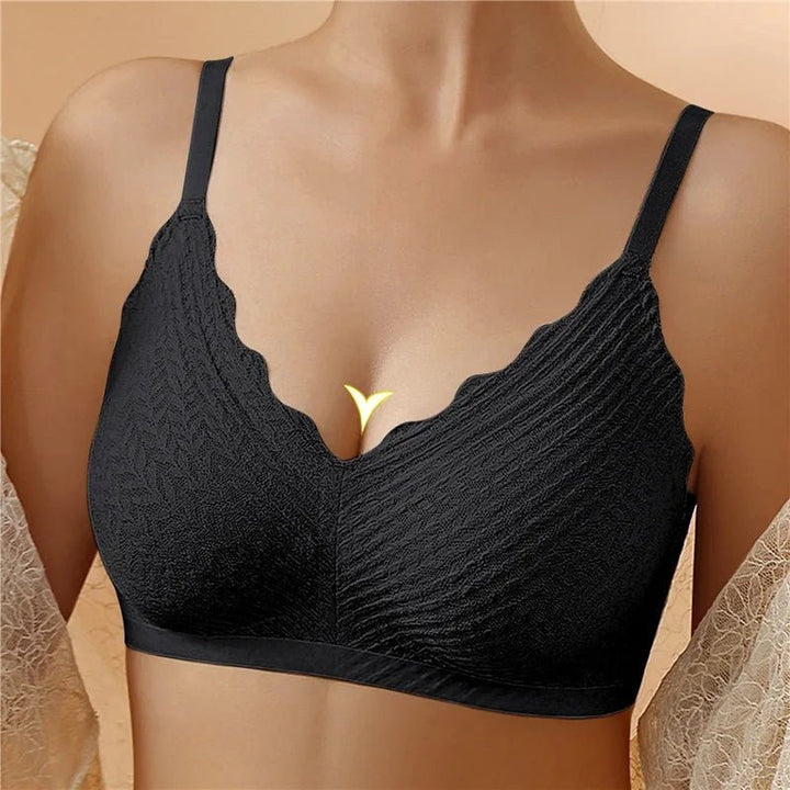 Daisy Lace Trim Seamless Bra
