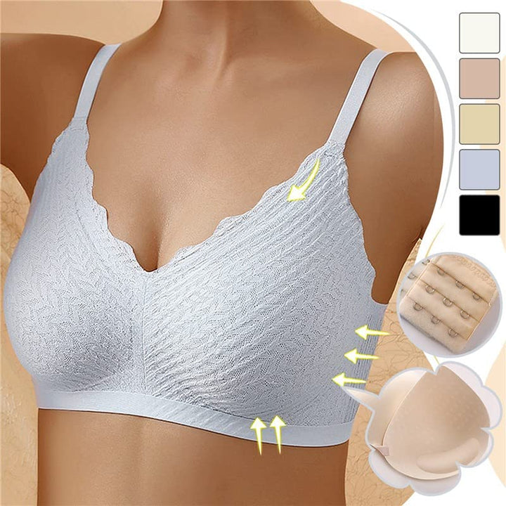 Daisy Lace Trim Seamless Bra