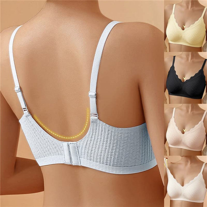 Daisy Lace Trim Seamless Bra