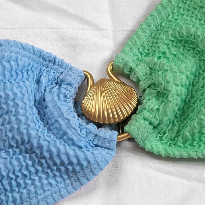 Sunny Colorblock Ring Detail Bikini Set