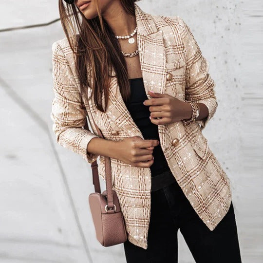 Yara Plaid Tailored Blazer