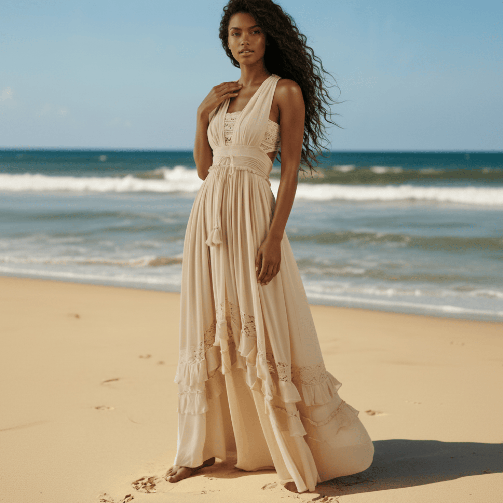 Quintessa Boho Tiered Maxi Dress